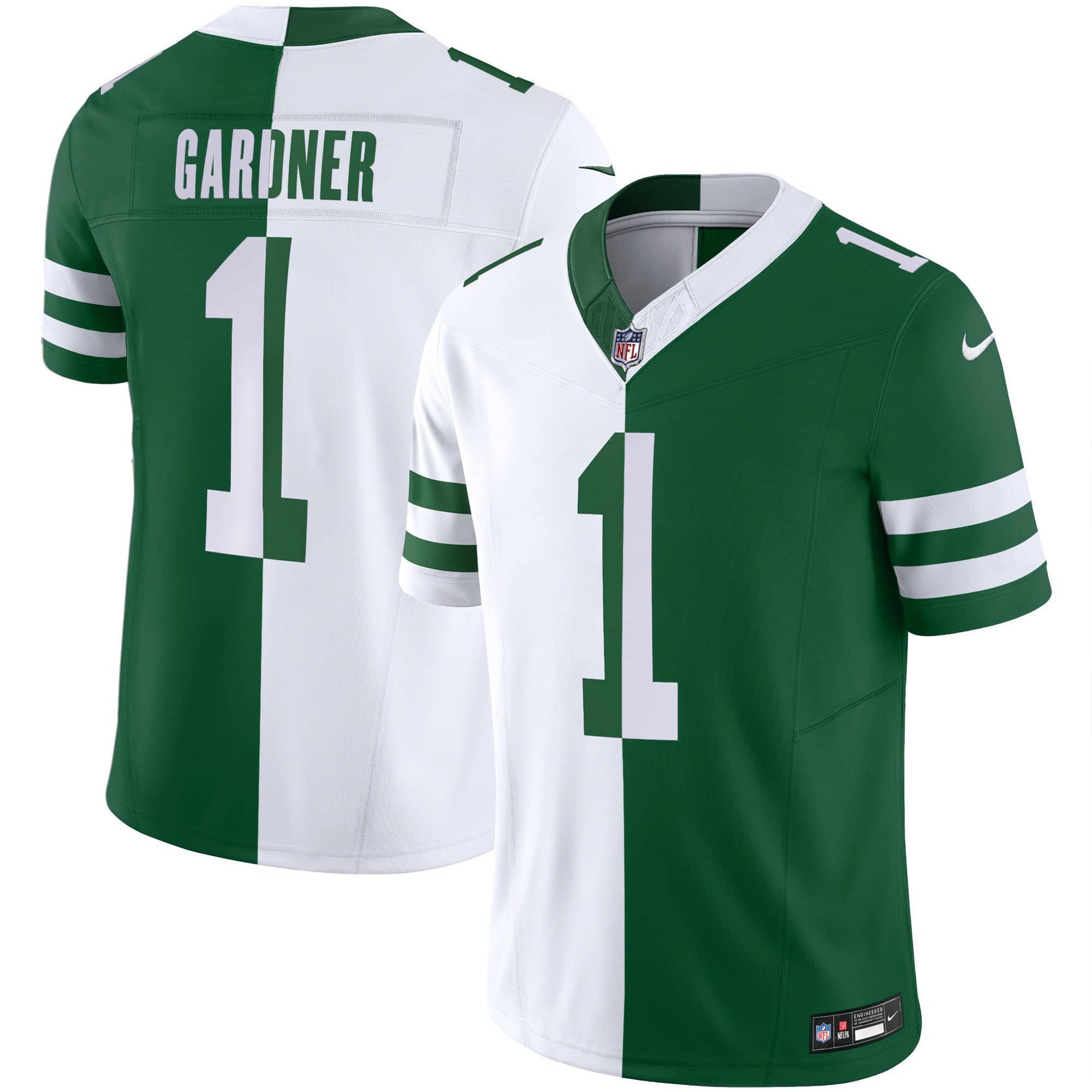 Men New York Jets #1 Gardner White with green 2024 Nike Limited NFL Jersey